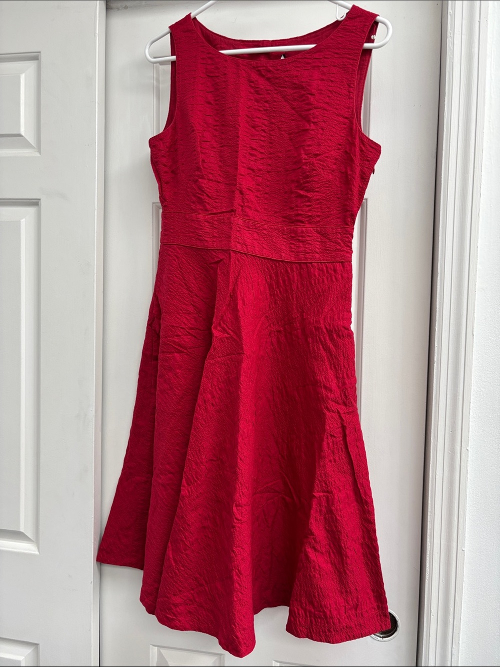 It has pockets! J.Crew Classic Boat Neck Seersucker Dress
